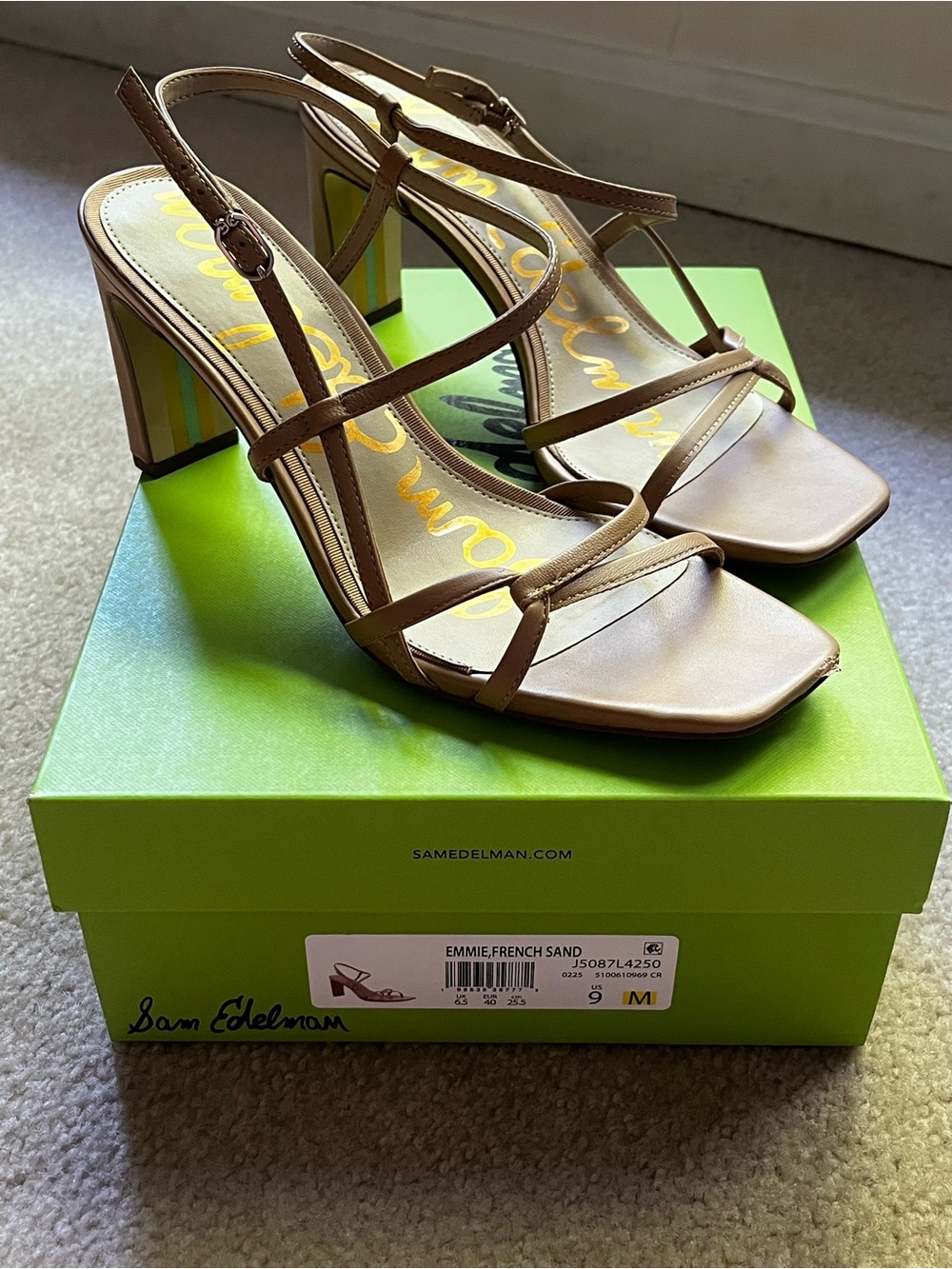 Sam Edelman Emmie Strappy Heel in French Sand